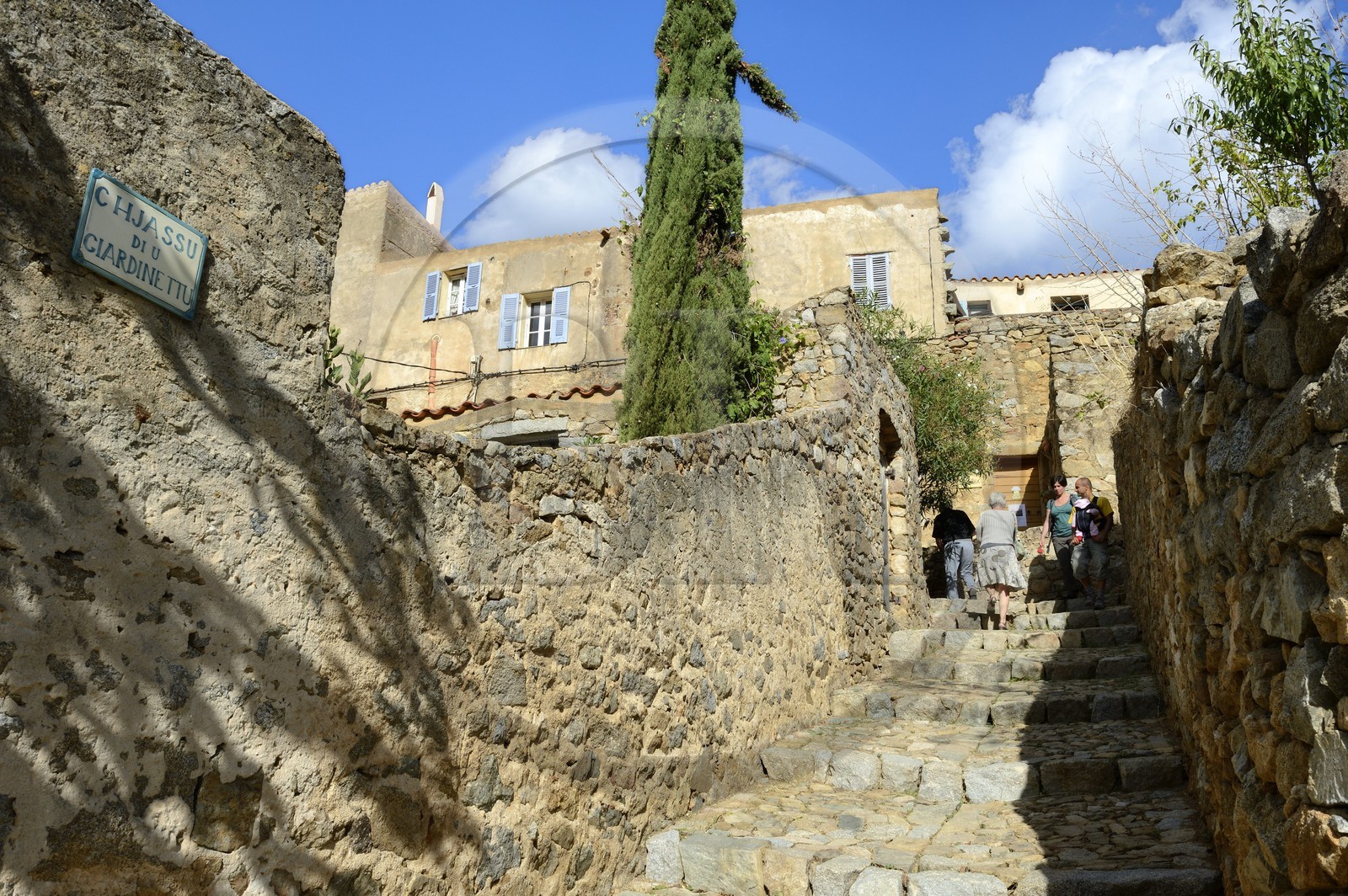 France, Haute-Corse (2B), Balagne, village perché de Pigna