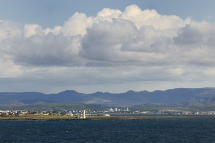Iceland, Reykjavik, Grottuviti lighthouse