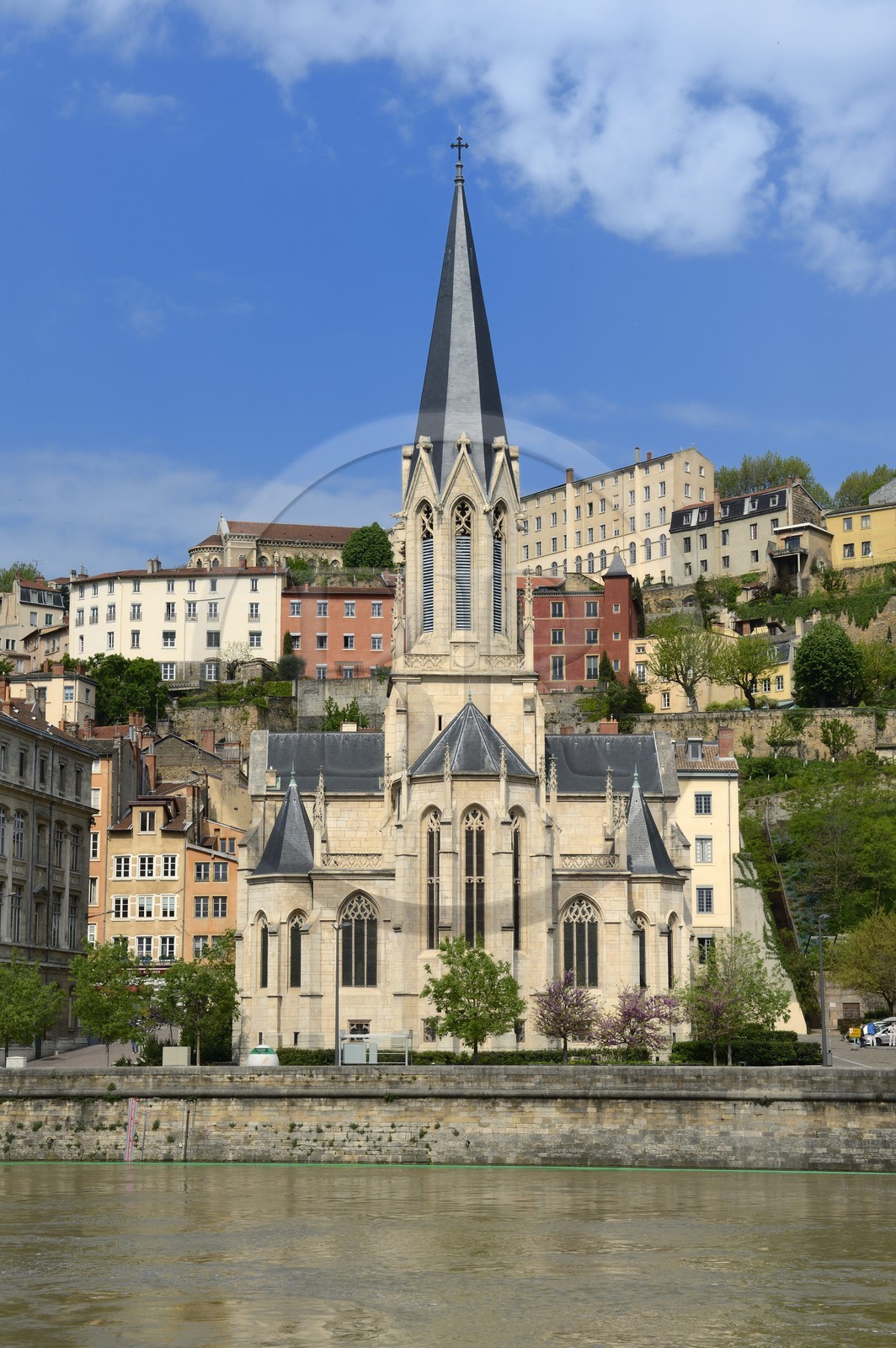 France, Rhône (69), Lyon, site historique classé Patrimoine Mondial de l'UNESCO, Vieux Lyon, l'église Saint Georges
