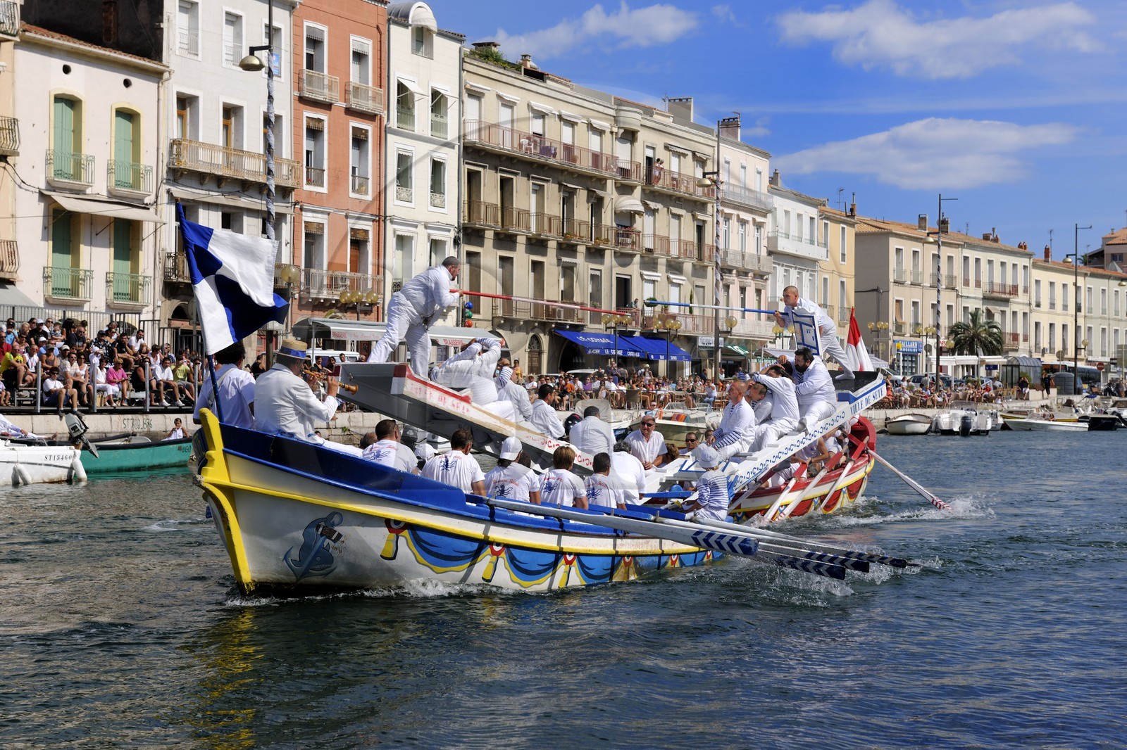 France, Hérault (34), Sète, canal Royal, fête de la Saint Louis, joutes sètoises