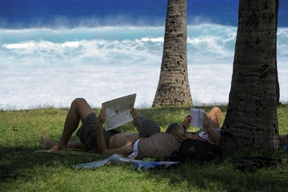 France, île de la Réunion, la côte sud, plage de Grand-Anse