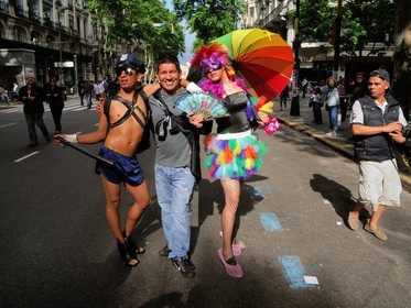 Argentine, Buenos Aires, Gay Pride sur l'avenue de Mai (Avenida de Mayo)
