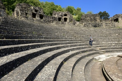 France, Rhone, Lyon, historical site listed as World Heritage by UNESCO, colline de Fourviere, Roman theatre, the Odeon