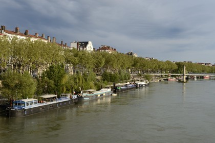 France, Rhône (69), Lyon, les berges du Rhône, quai Général Sarrail