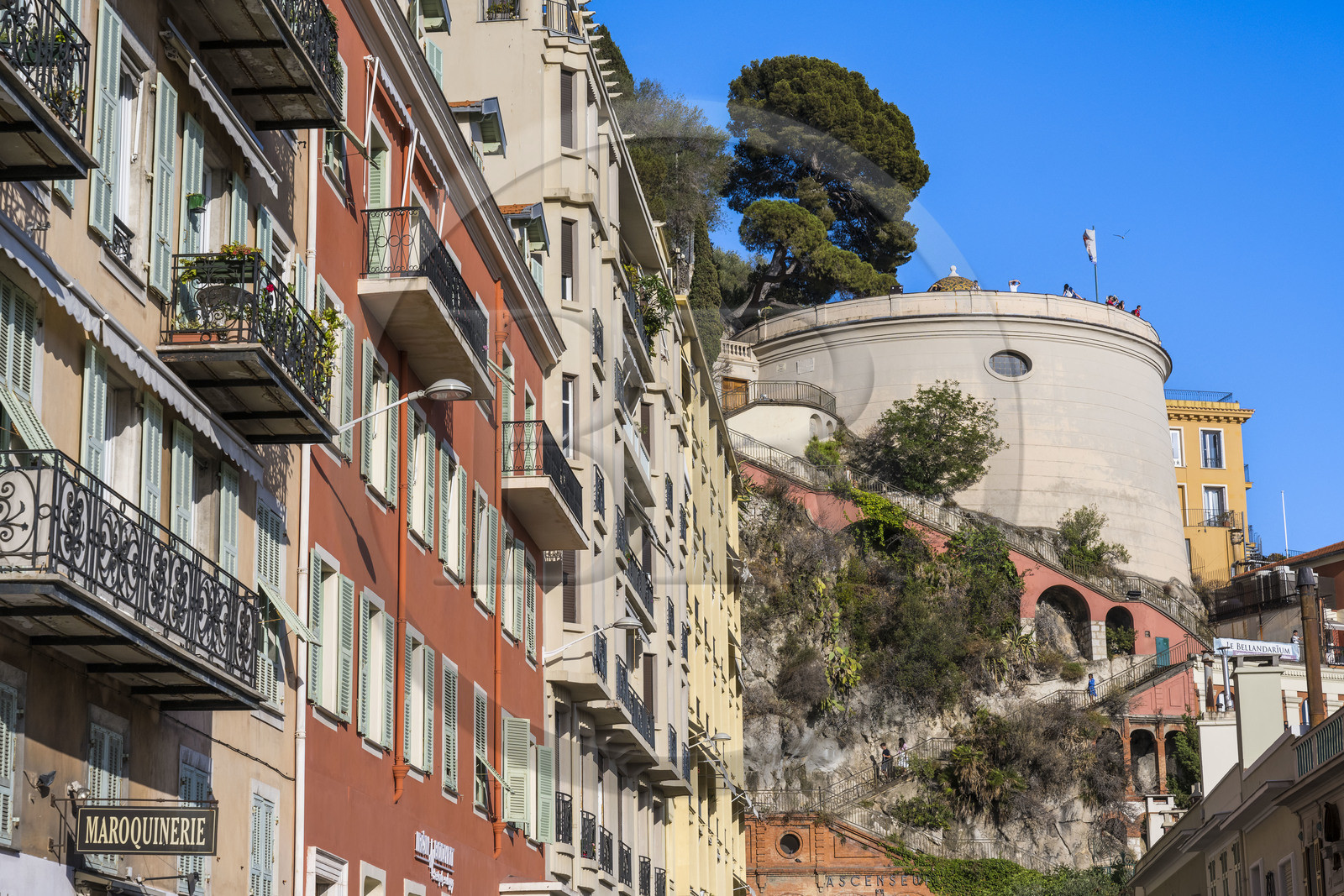 France, Alpes-Maritimes (06), Nice classée Patrimoine Mondial de l'UNESCO, le belvédère de la colline du chateau