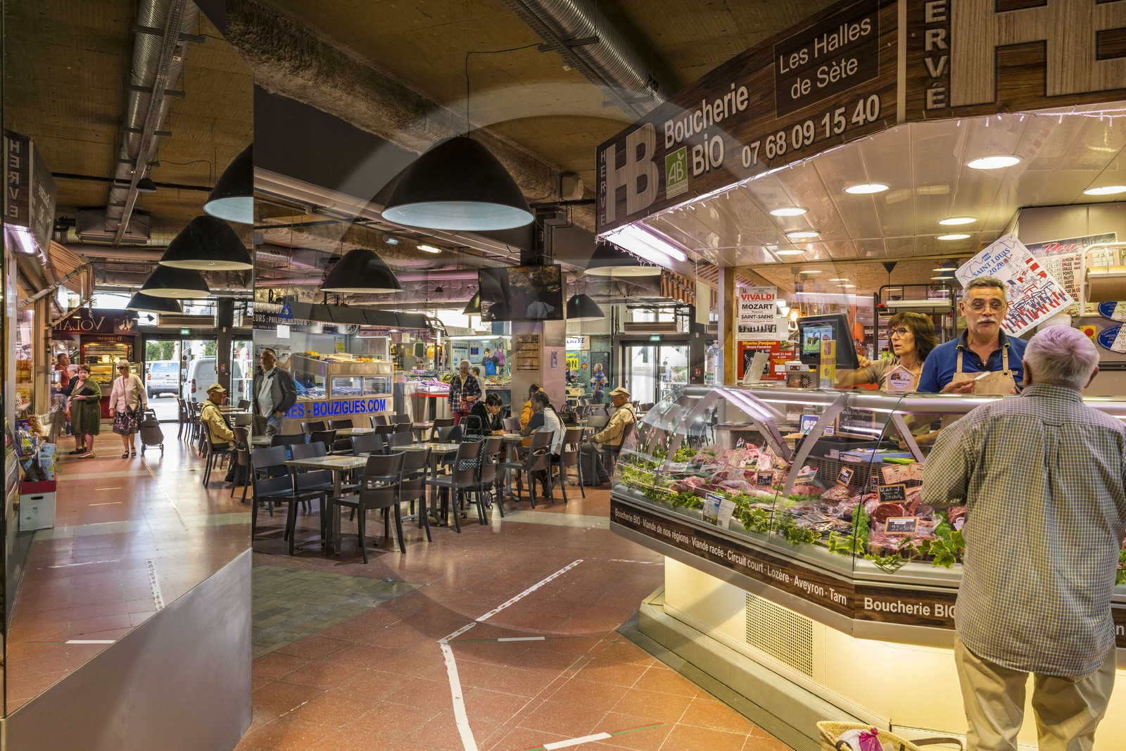 France, Herault, Sete, Les Halles, covered market