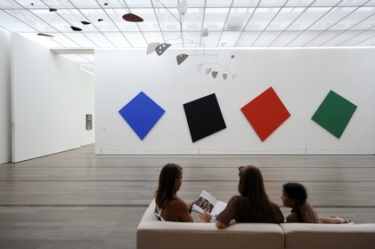 Suisse, Bâle, fondation Beyeler, blue, black red and green de Kelly Ellsworth