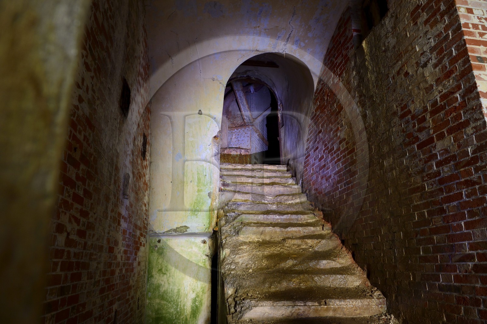 France, Meuse, Douaumont region, battle of Verdun, the Fort de Souville, inside the Bussiere turret