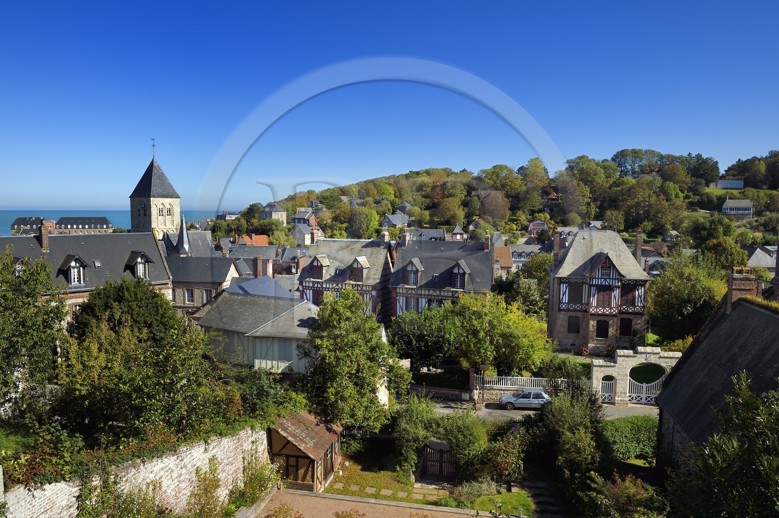 France, Seine-Maritime (76), Côte d'Albatre, Pays de Caux, Veules-les-Roses, labellisé Les Plus Beaux Villages de France