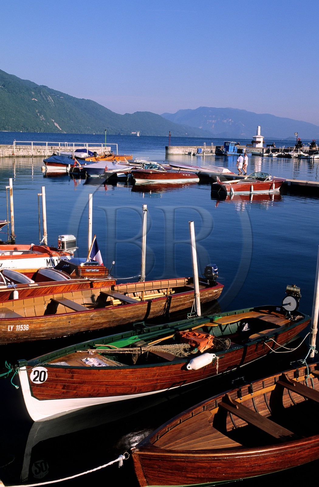 France, Savoie, Aix les Bains harbour on the Bourget lake