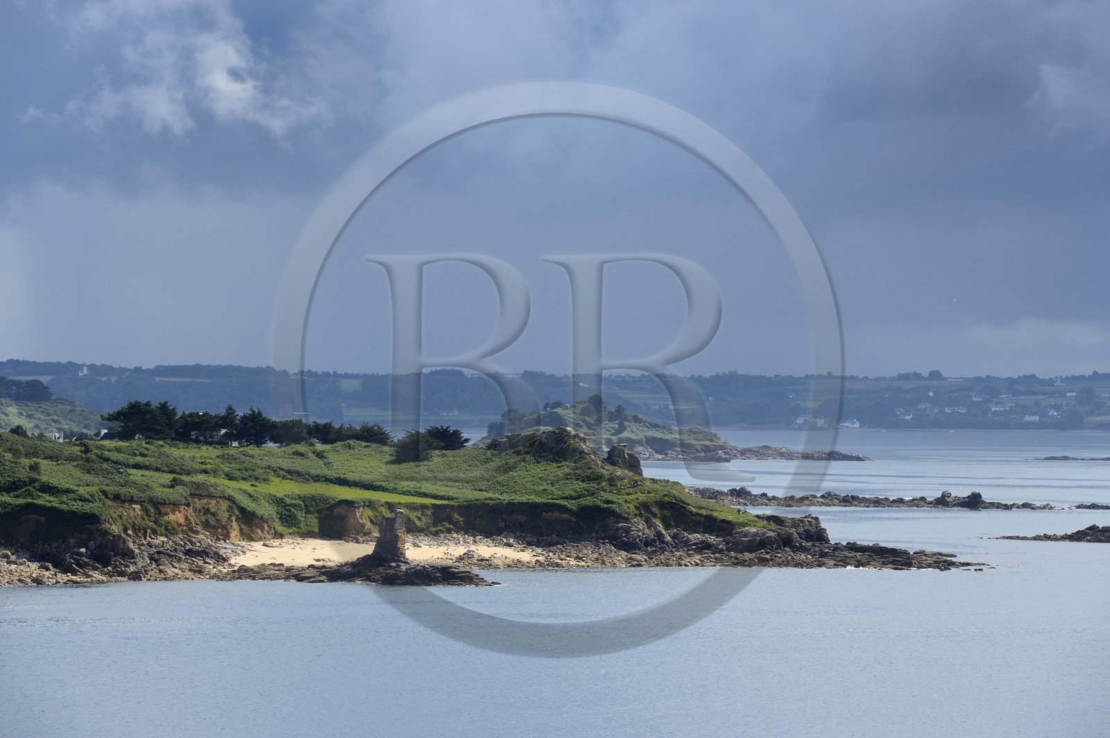 France, Finistère (29), Baie de Morlaix vue depuis la Pointe de Diben