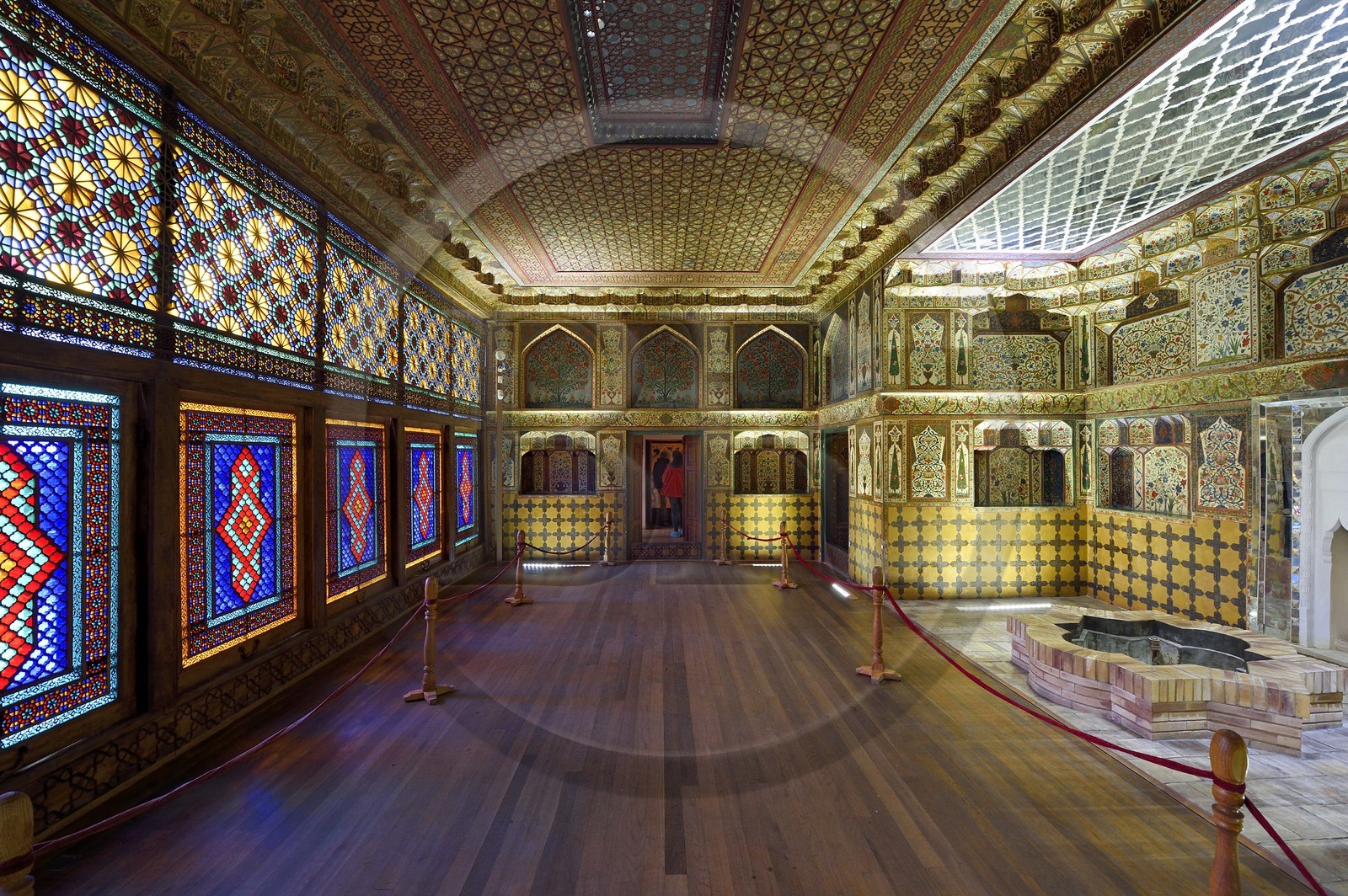 Azerbaijan, Shaki, Palace of Shaki Khans built in 1797 by Muhammed Hasan Khan, Consultation Room