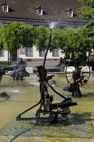 Suisse, Bâle, la fontaine Tinguely