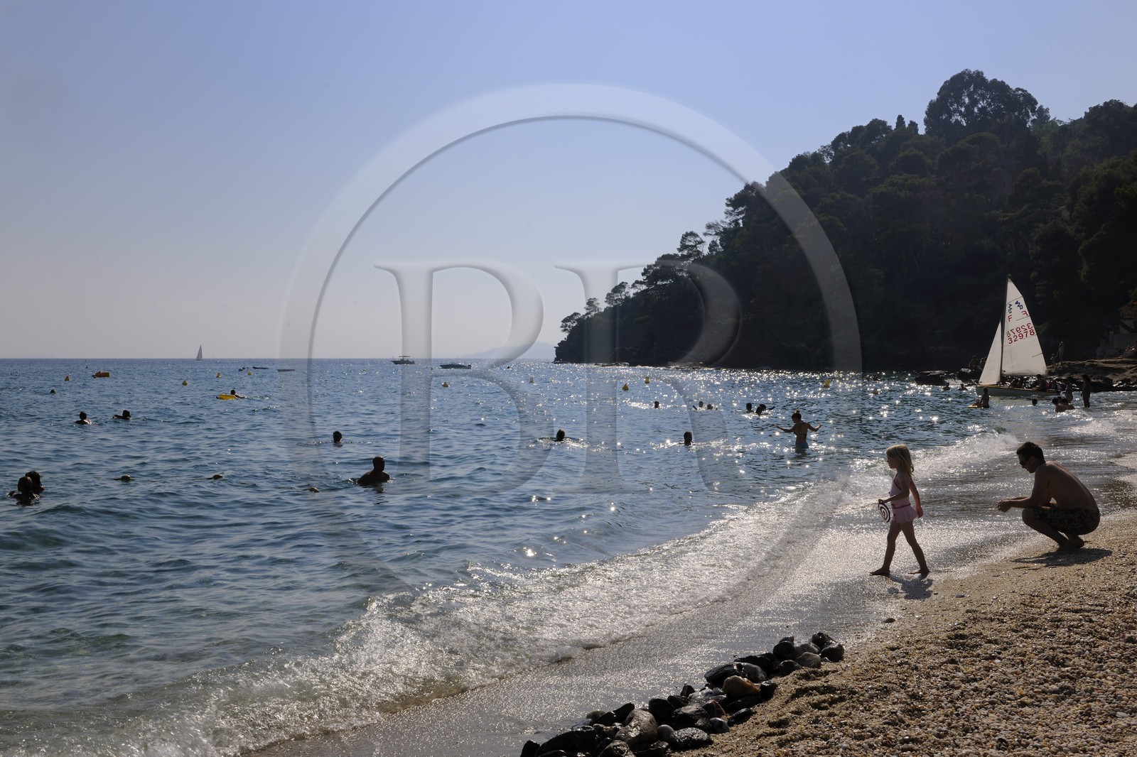 France, Var (83), côte des Maures, plage de Le Rayol-Canadel-sur-Mer