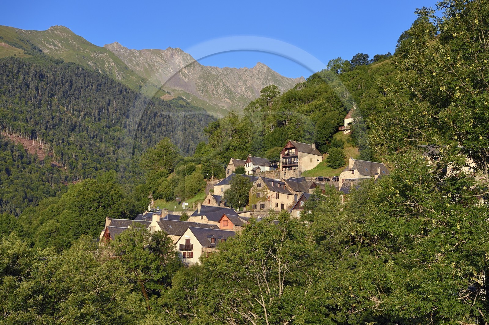 France, Hautes-Pyrénées (65), Saint-Lary-Soulan, le village de Soulan