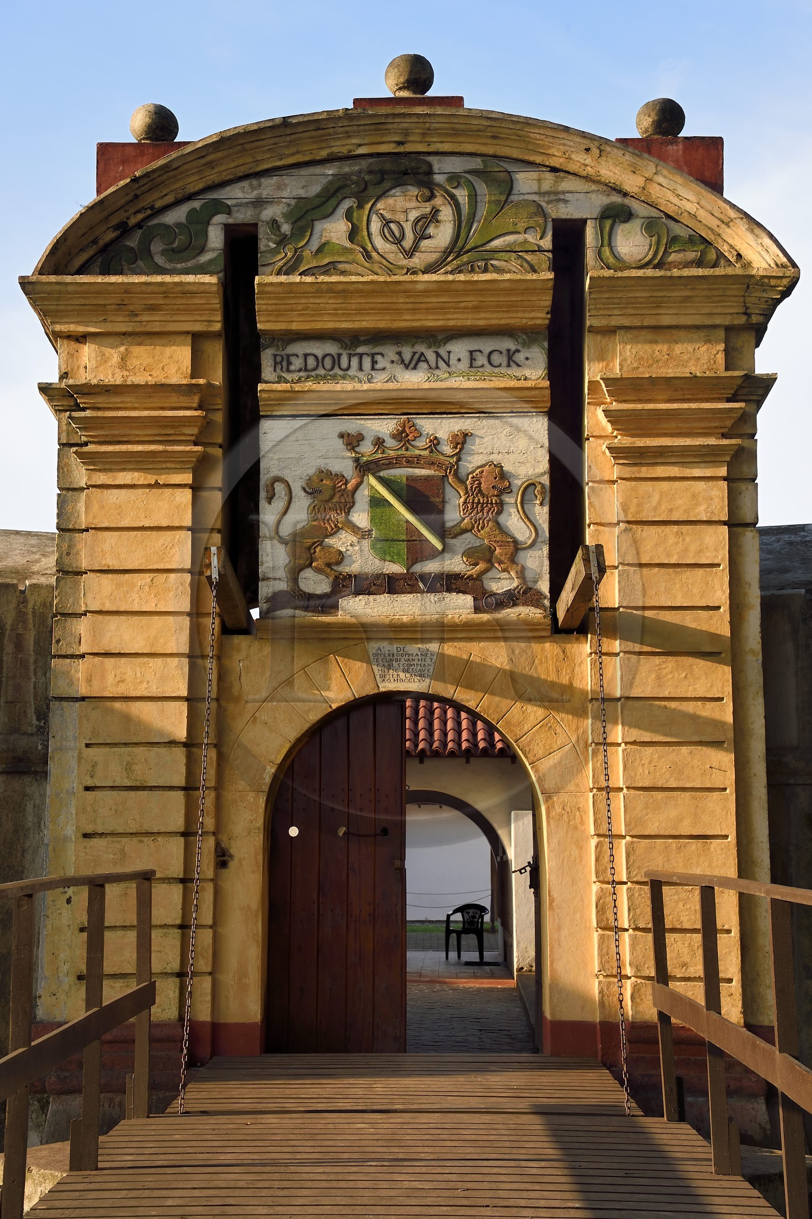 Sri Lanka, Province du Sud, Matara, porte principale du Star Fort construit par les hollandais en 1765