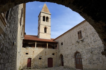 Croatia, Dalmatia, Dalmatian Coast, Island of Pasman, Kraj, the Franciscan monastery Sv U kraju Dujam - Sv.Duje (fourteenth century)