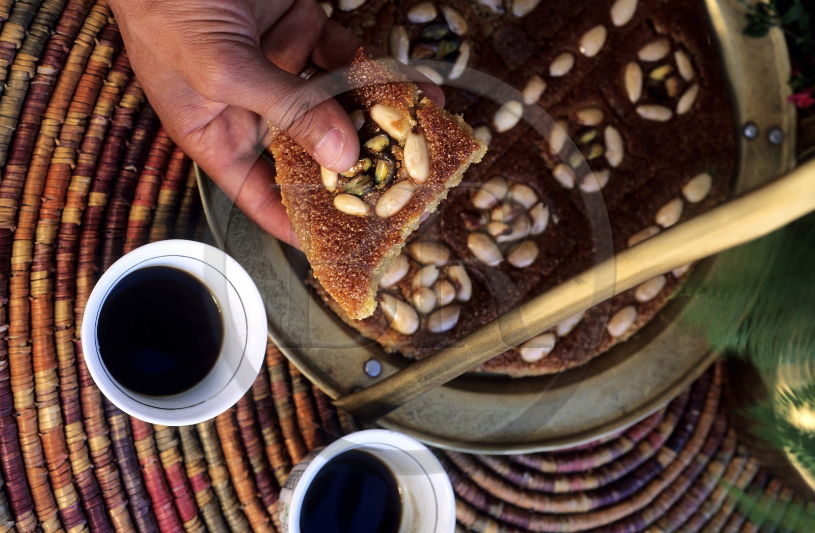 Jordanie, café et gâteau jordanien