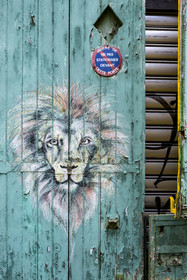 France, Bouches-du-Rhône (13), Marseille, quartier du Panier, peinture murale d'Emy connue sous le nom d'artiste EMYart's dans la rue de Lorette