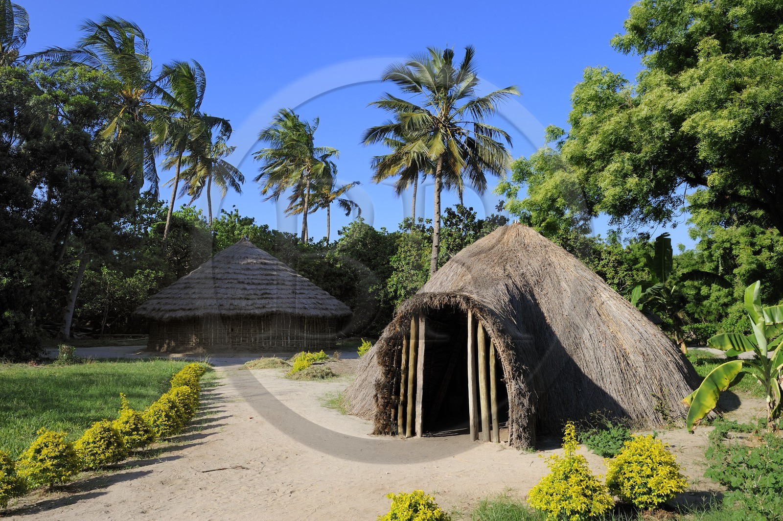 Tanzanie, Dar es-Salaam, le Village Museum constitue en une série d'habitations authentiques illustrant le mode de vie traditionnel de diverses régions du pays