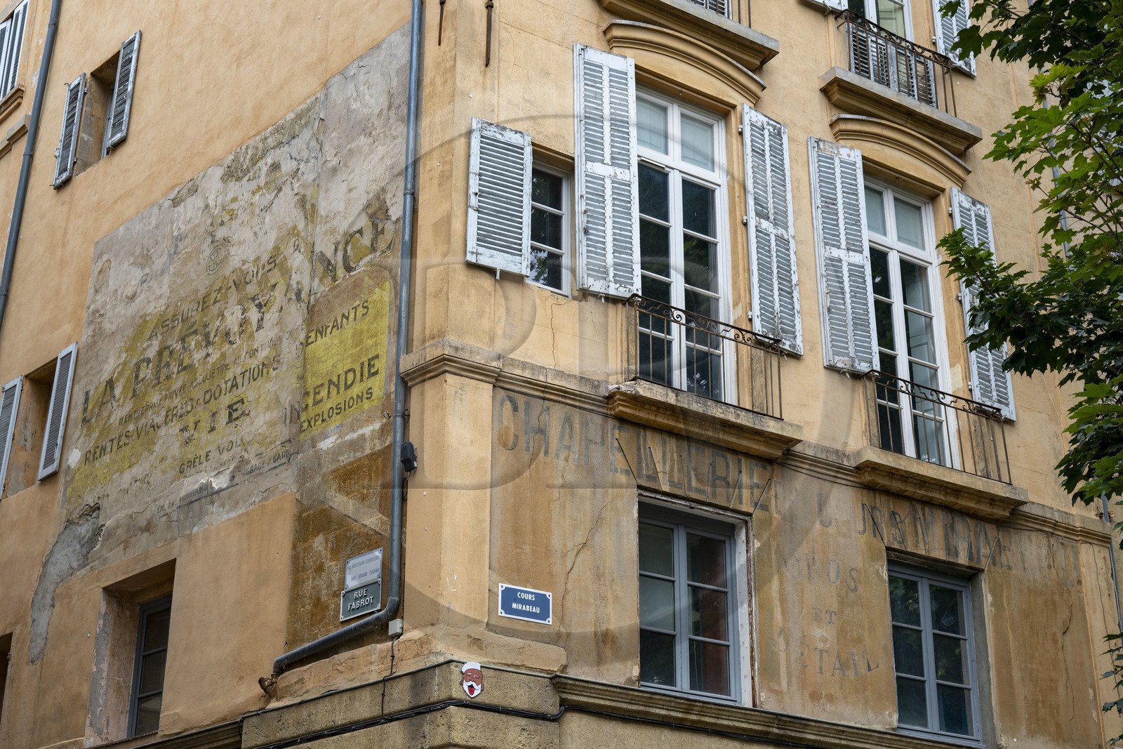 France, Bouches du Rhone, Aix en Provence, former hat shop of Paul Cezanne's father on the Cours Mirabeau