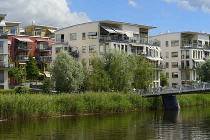 Sweden, Stockholm, Hammarby Sjostad eco-neighborhood pioneer in sustainable development, the Hammarby lake