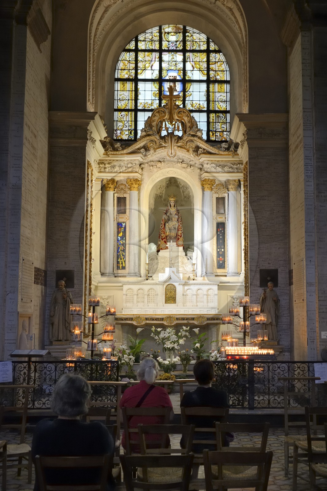 France, Ille-et-Vilaine (35), Rennes, Basilique Saint-Sauveur, autel de Notre-Dame-des-Miracles vénérée par de nombreux rennais