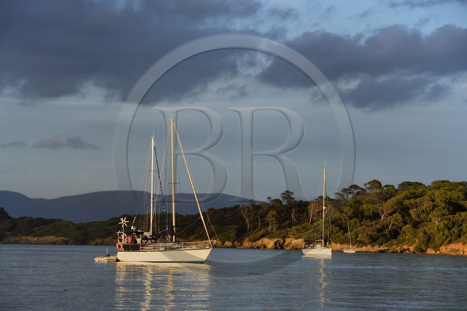 France, Var (83), Iles d'Hyères, parc national de Port Cros, Ile de Porquerolles, plage de la Courtade
