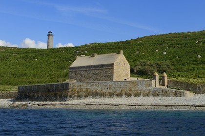 France, Cotes-d'Armor, Perros-Guirec, Sept-Iles Archipelago and bird sanctuary, Ile aux Moines, former barracks
