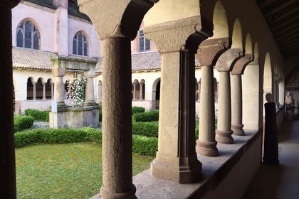 France, Bas Rhin, Strasbourg, old town listed as World Heritage by UNESCO, Saint Pierre le Jeune protestant church, the 14th century cloister