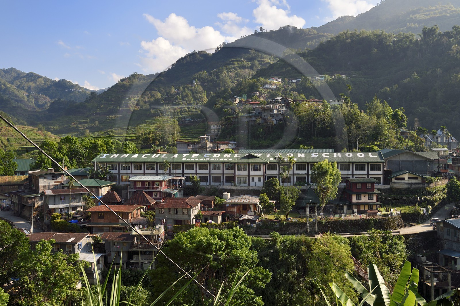 Philippines, province d'Ifugao, ville de Banaue, école catholique