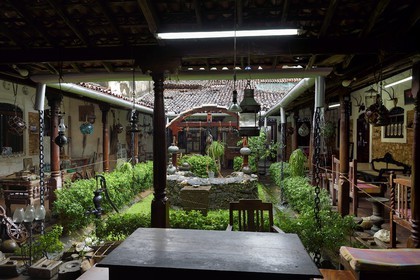 Sri Lanka, Province du Sud, Fort de Galle, classé Patrimoine Mondial de l'UNESCO, musée Historical Mansion dans une vieille maison hollandaise