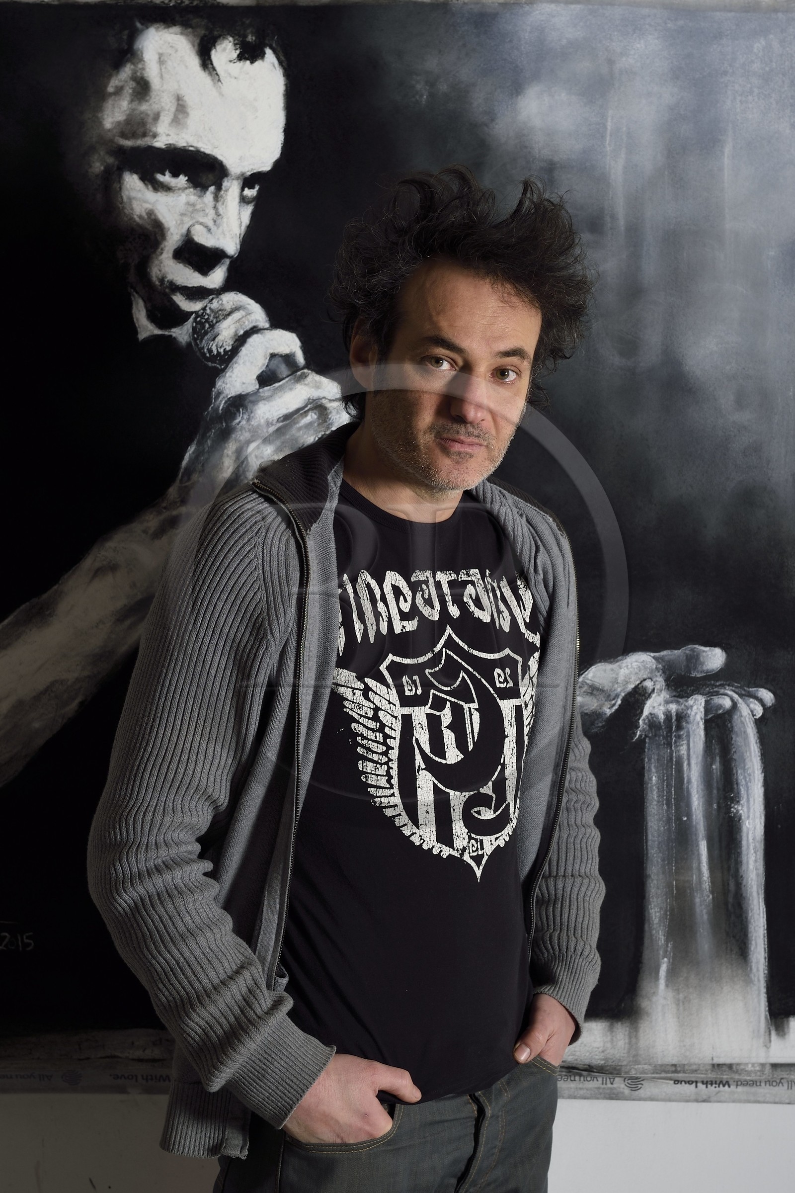 France, Paris (75), Atelier de l'artiste peintre Fred Kleinberg