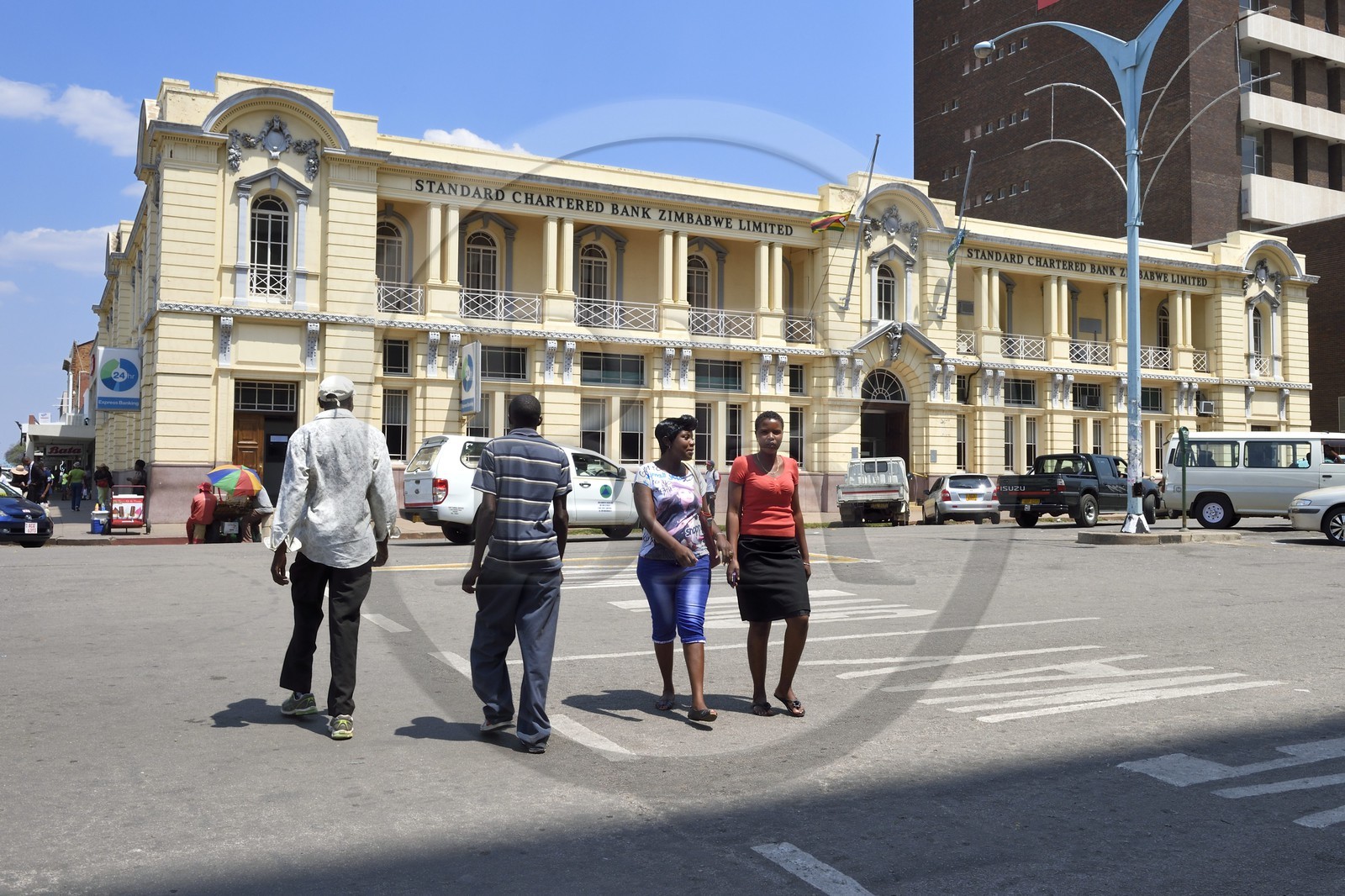 Zimbabwe, Bulawayo, at the corner of Fife street and 8th Avenue in downtown