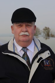 France, Calvados (14), Colleville-sur-Mer, plage du débarquement, Omaha Beach, Daniel L.Neese superintendent du cimetière américain