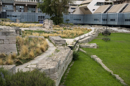France, Bouches-du-Rhône (13), Marseille, quartier Belsunce, Centre Bourse, le musée d'histoire de Marseille, vestiges du port et du quai antique (vestiges grecs et romains)