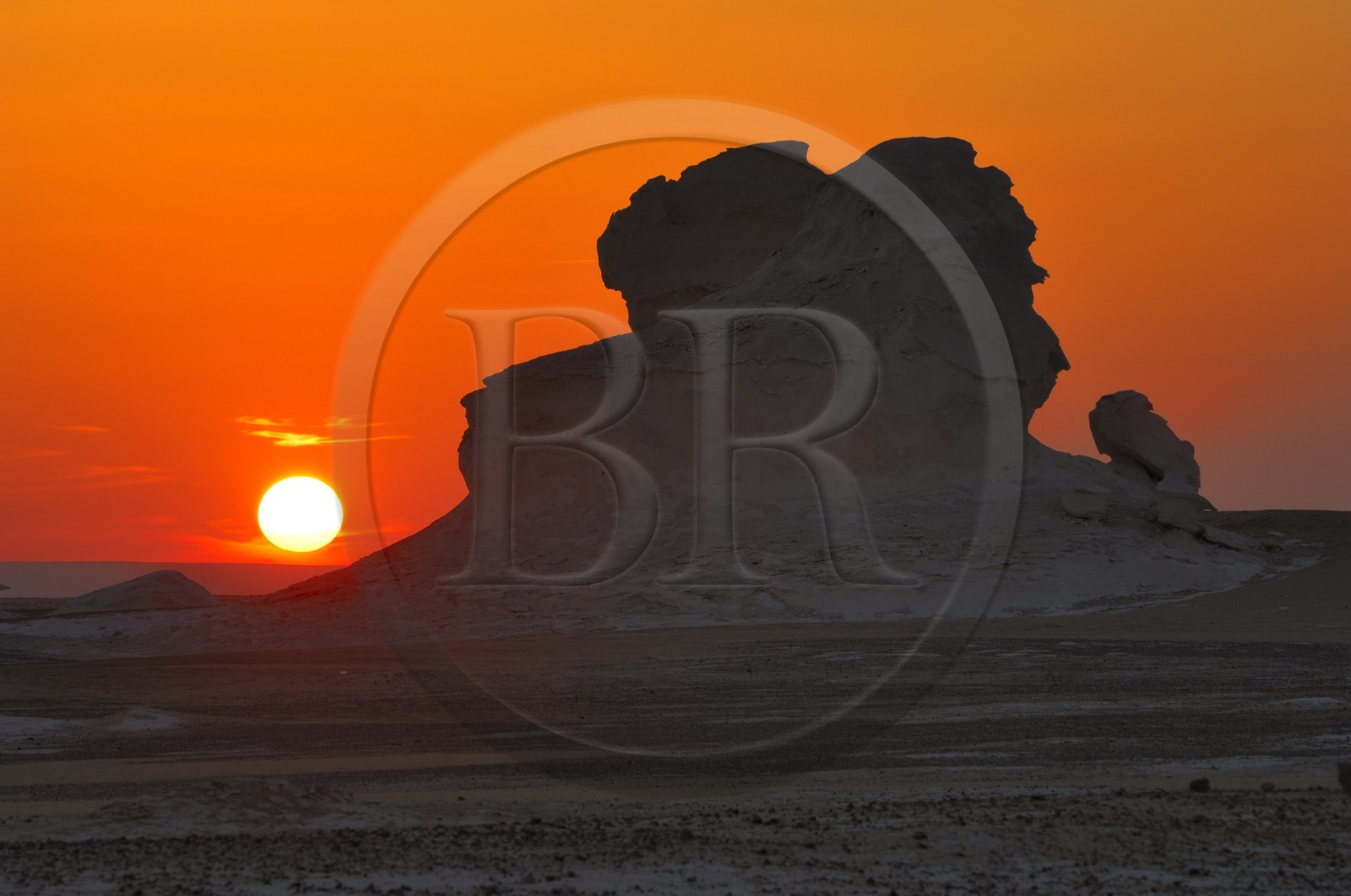 Egypte, désert libyque, le Désert Blanc au nord de Farafra