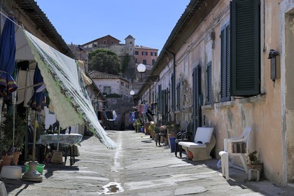 Italie, Toscane, l’Ile d’Elbe, Portoferraio, ancien quartier des officiers au pied du Fort Stella
