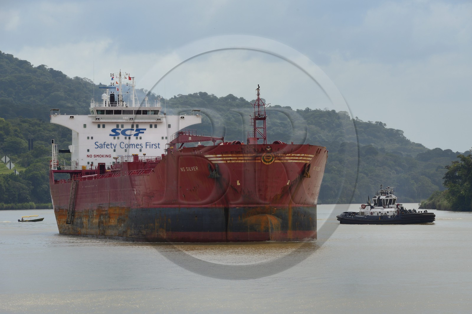 Panama, Canal de Panama à Gamboa, cargo Panamax
