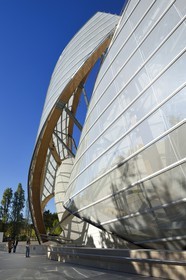 France, Paris (75), la Fondation Louis Vuitton de l'architecte Frank Gehry (Demande d'autorisation nécessaire avant publication)