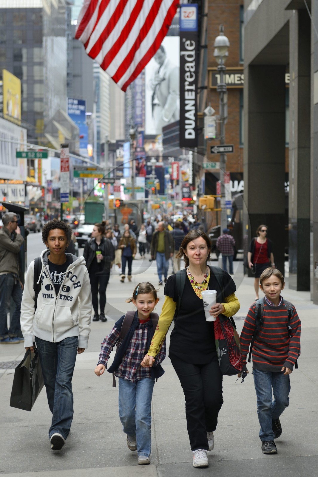 Etats-Unis, New York, Manhattan, sur Broadway avec Times Square en arrière plan