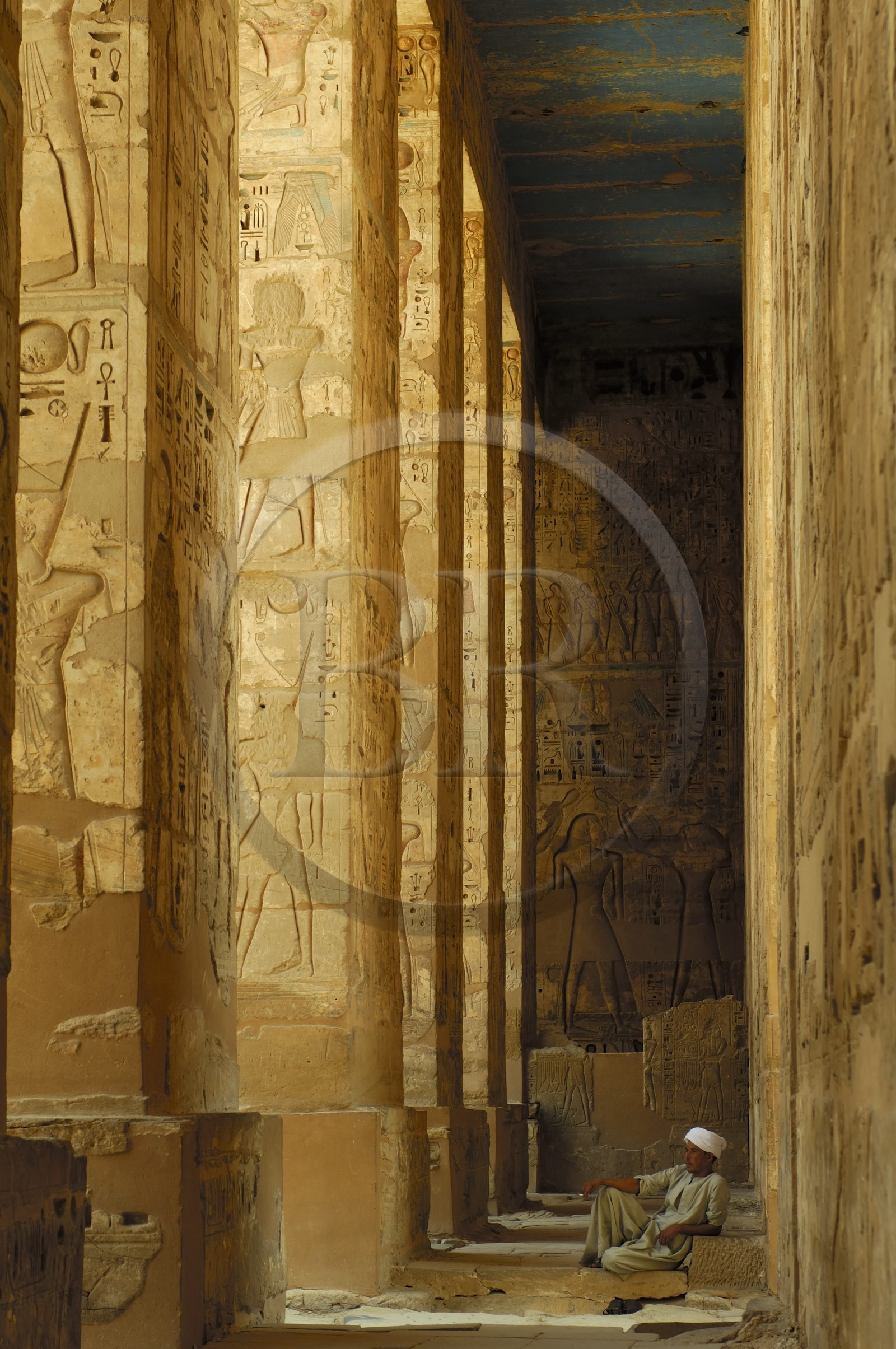 Egypt, Upper Egypt, Nile Valley, surroundings of Luxor, West bank, Thebes Necropolis listed as World Heritage by UNESCO,  Medinet Habu, Ramesses III Temple