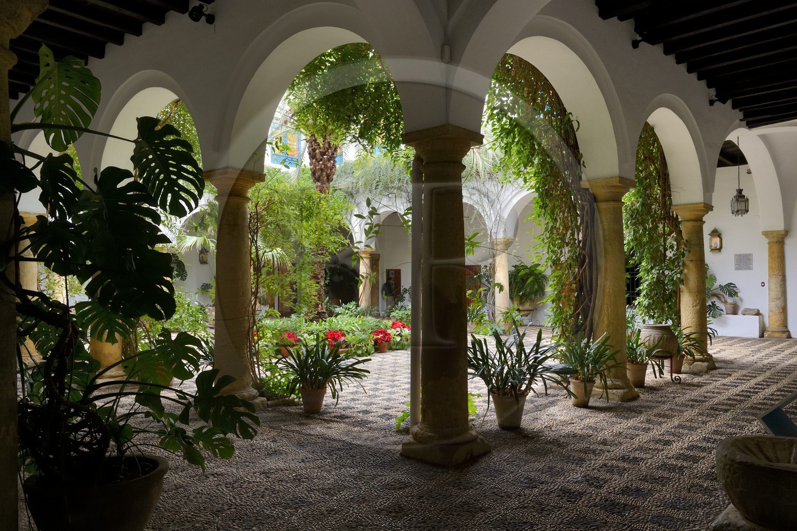 Espagne, Andalousie, Cordoue, Palais de Viana, patio d'accueil