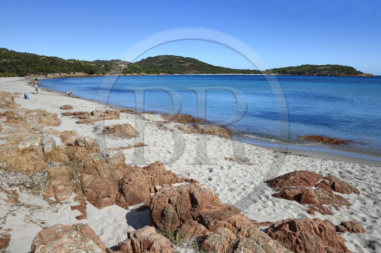 France, Corse-du-Sud (2A), Réserve Naturelle des Bouches de Bonifacio, baie et plage de Rondinara