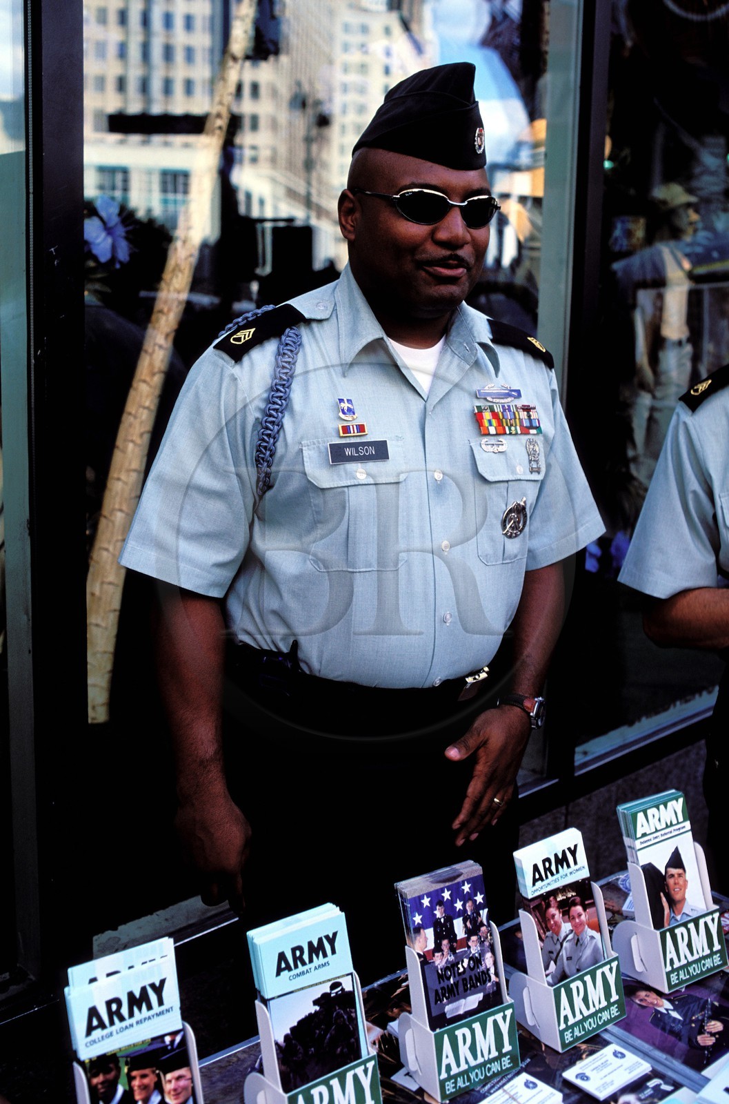 Etats-Unis, New York, Manhattan, Midtown, sergent recruteur sur Broadway