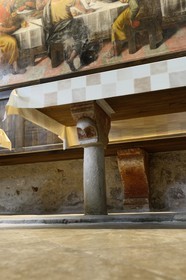 Croatia, Dalmatia, Dalmatian Coast, Island of Pasman, Kraj, the Franciscan monastery Sv U kraju Dujam - Sv.Duje (fourteenth century), the refectory of the sixteenth century