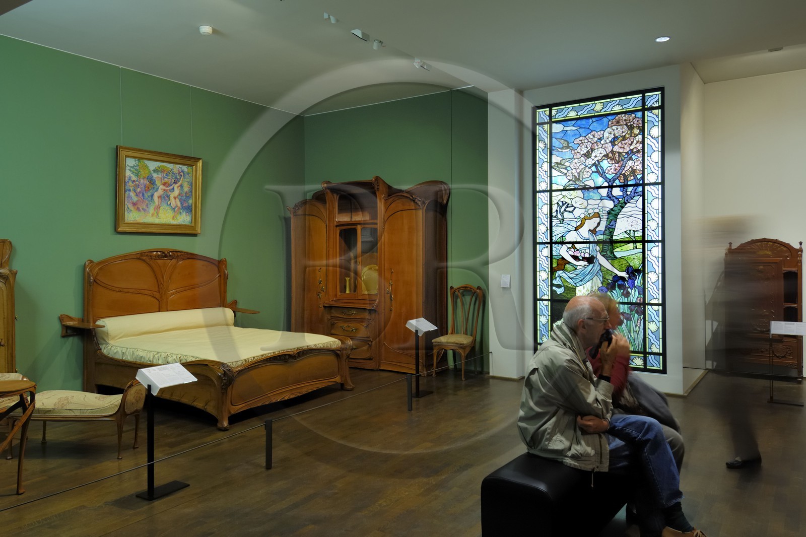 France, Paris (75), 1er arrondissement, le Musée des Arts decoratifs dans une aile du Louvre, une chambre a coucher de l'hotel Nozal de Hector Guimard vers 1903