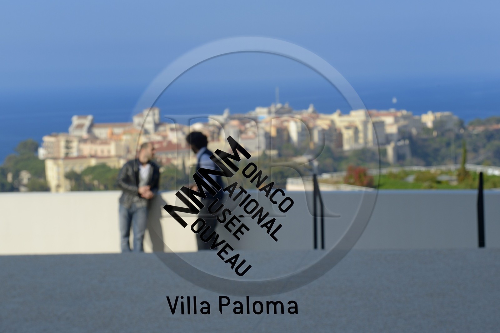 Principality of Monaco, Monaco, Nouveau Musée National de Monaco (NMNM) Villa Paloma and the Rock in the background