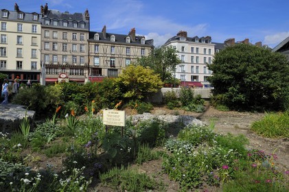 France, Seine-Maritime (76), Rouen, place du Vieux Marché, site du supplice de Jeanne d'Arc, brûlée vive le 30 mai 1431