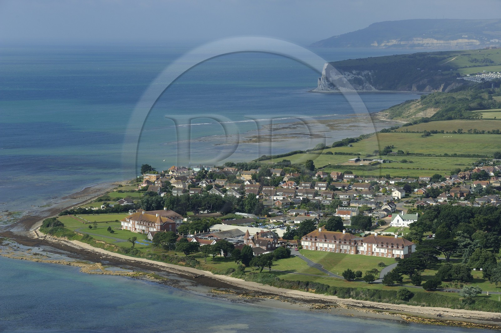 United Kingdom, England, Hampshire, Isle of Wight, Bembridge (aerial view)